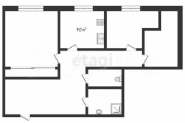 3-к. квартира, 53 м², 5/5 эт.