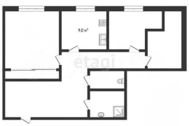 3-к. квартира, 53 м², 5/5 эт.